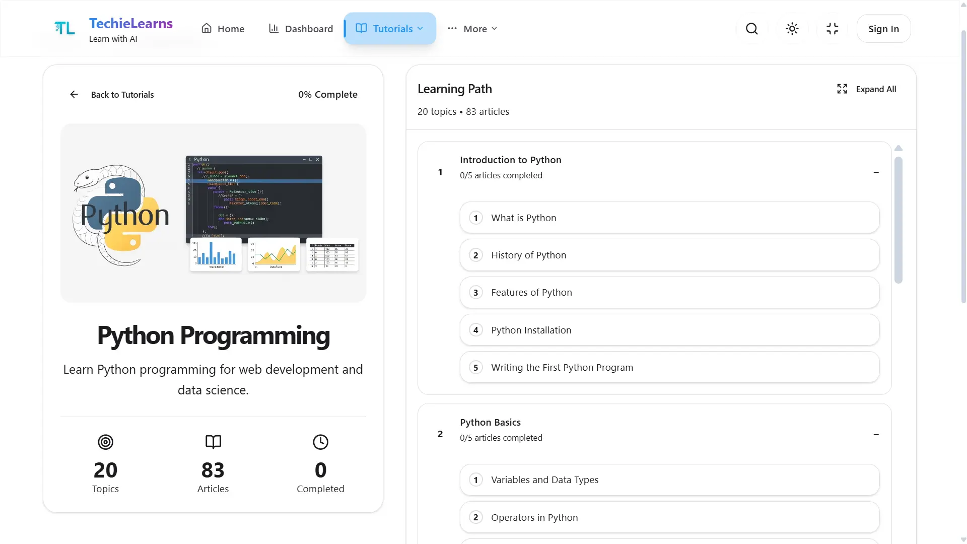 Screenshot 8 of TechieLearns — AI Learning Platform