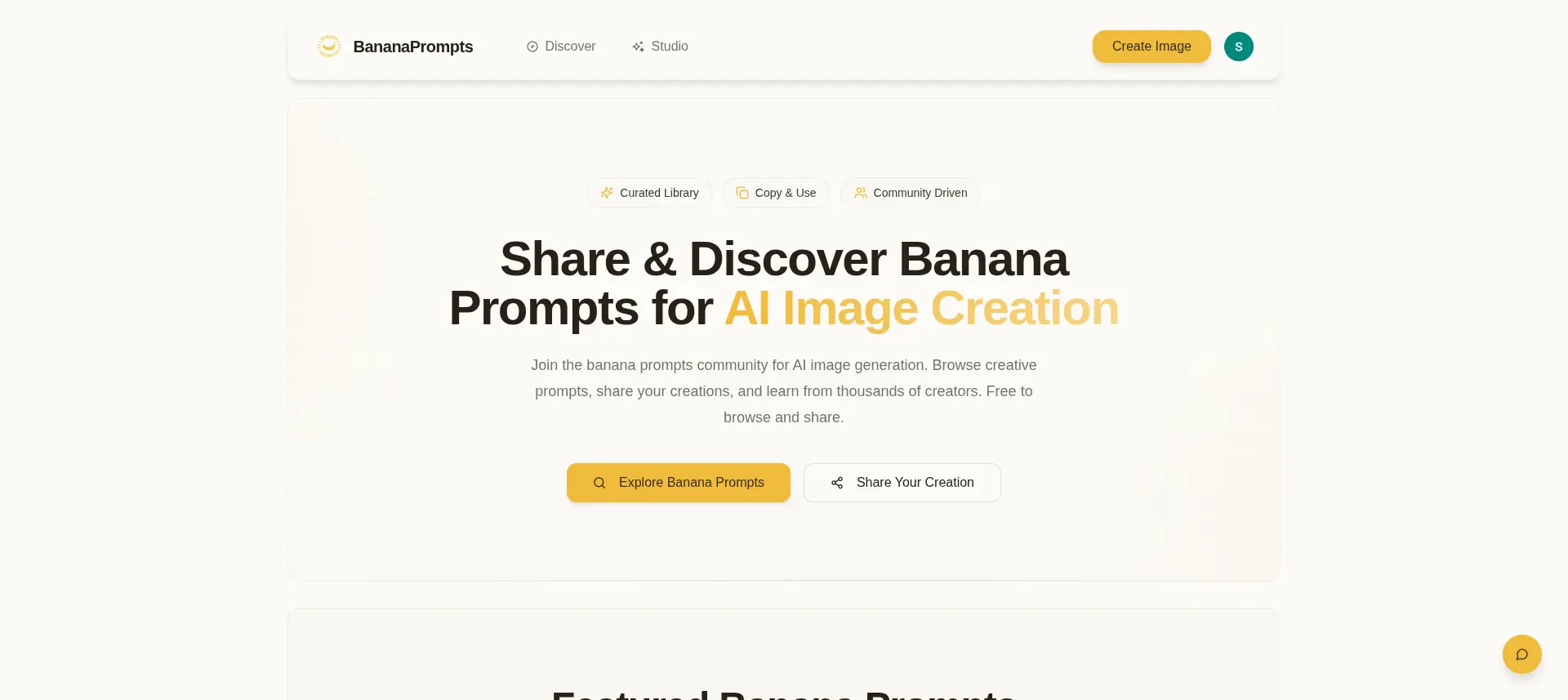 Screenshot 1 of Banana Prompts