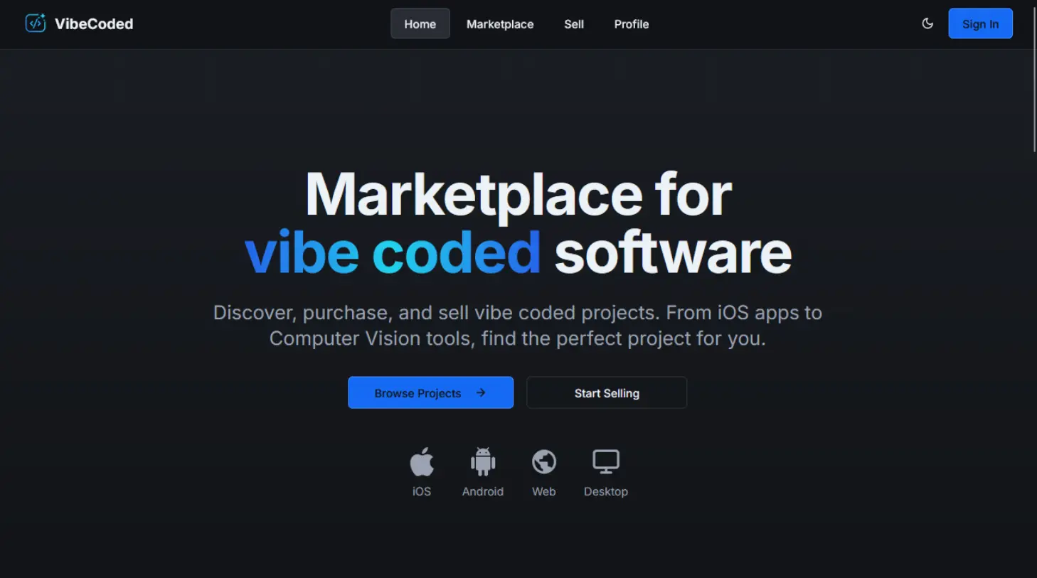 Screenshot 1 of Vibe Coded