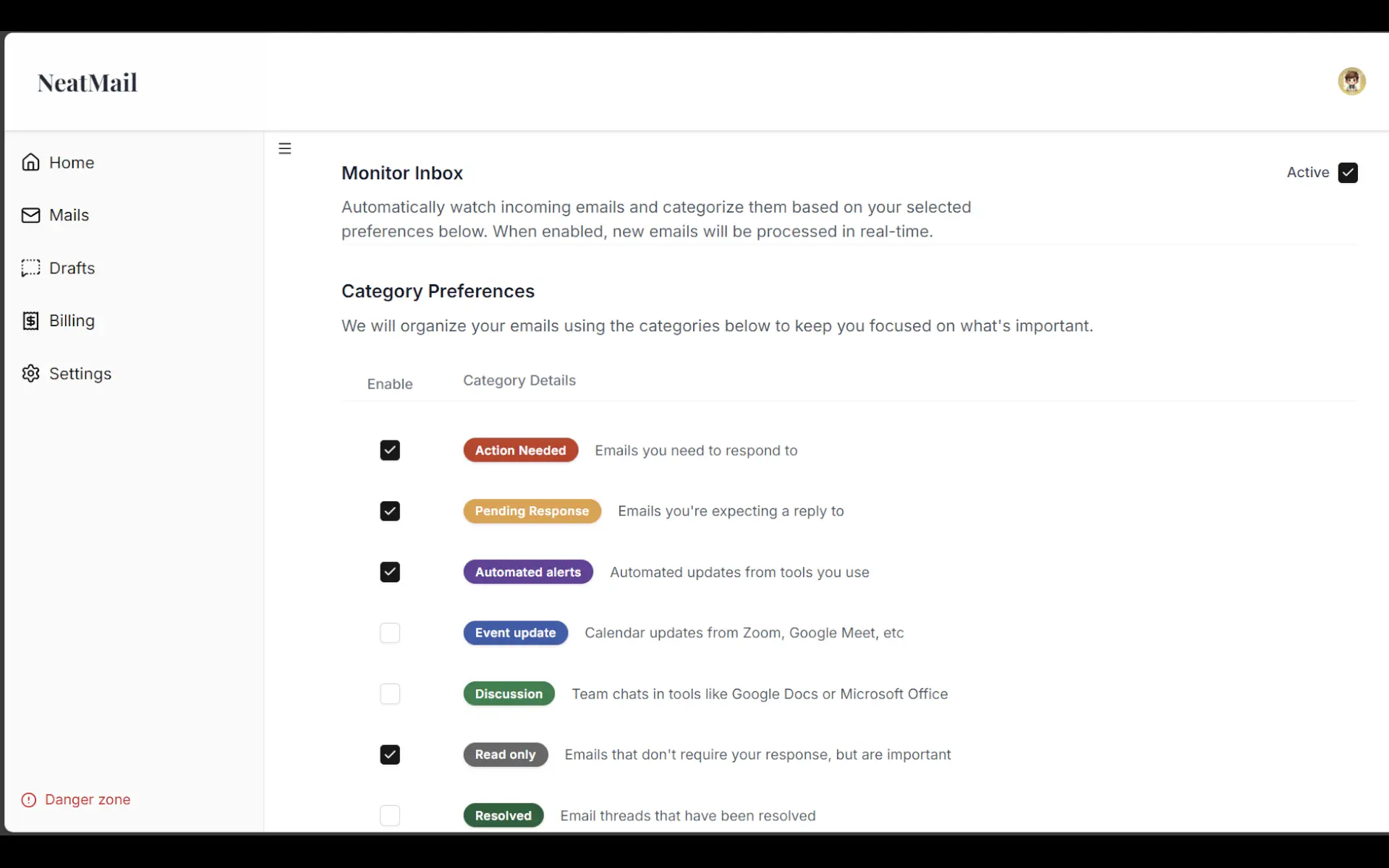 Screenshot 2 of NeatMail