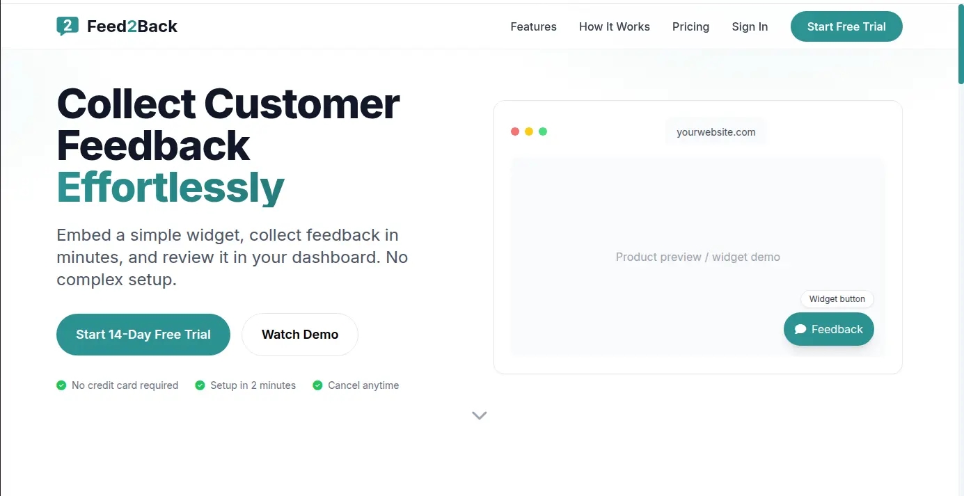 Screenshot 2 of feed2back
