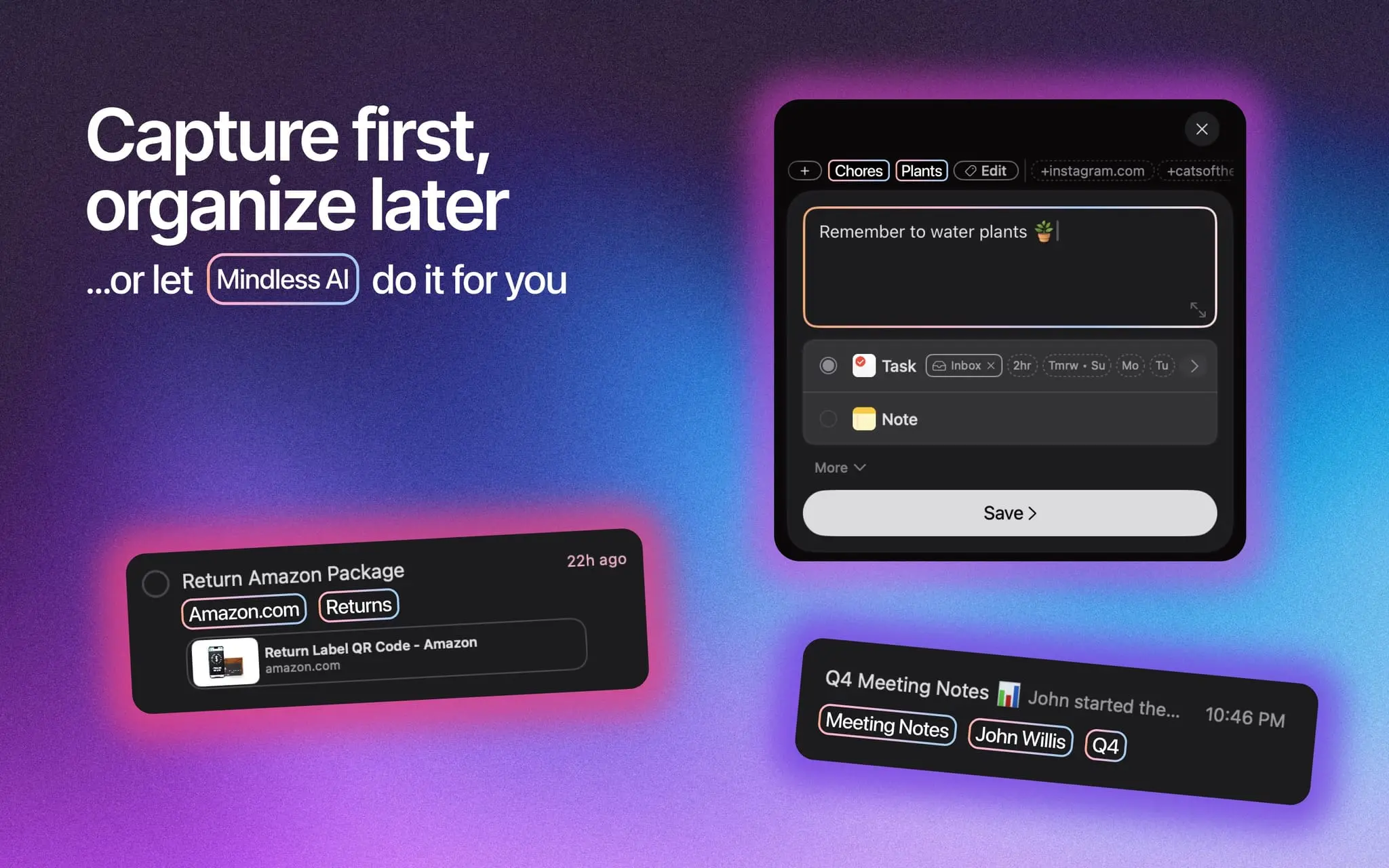 Screenshot 3 of Mindless: Voice Tasks & Meeting Notes