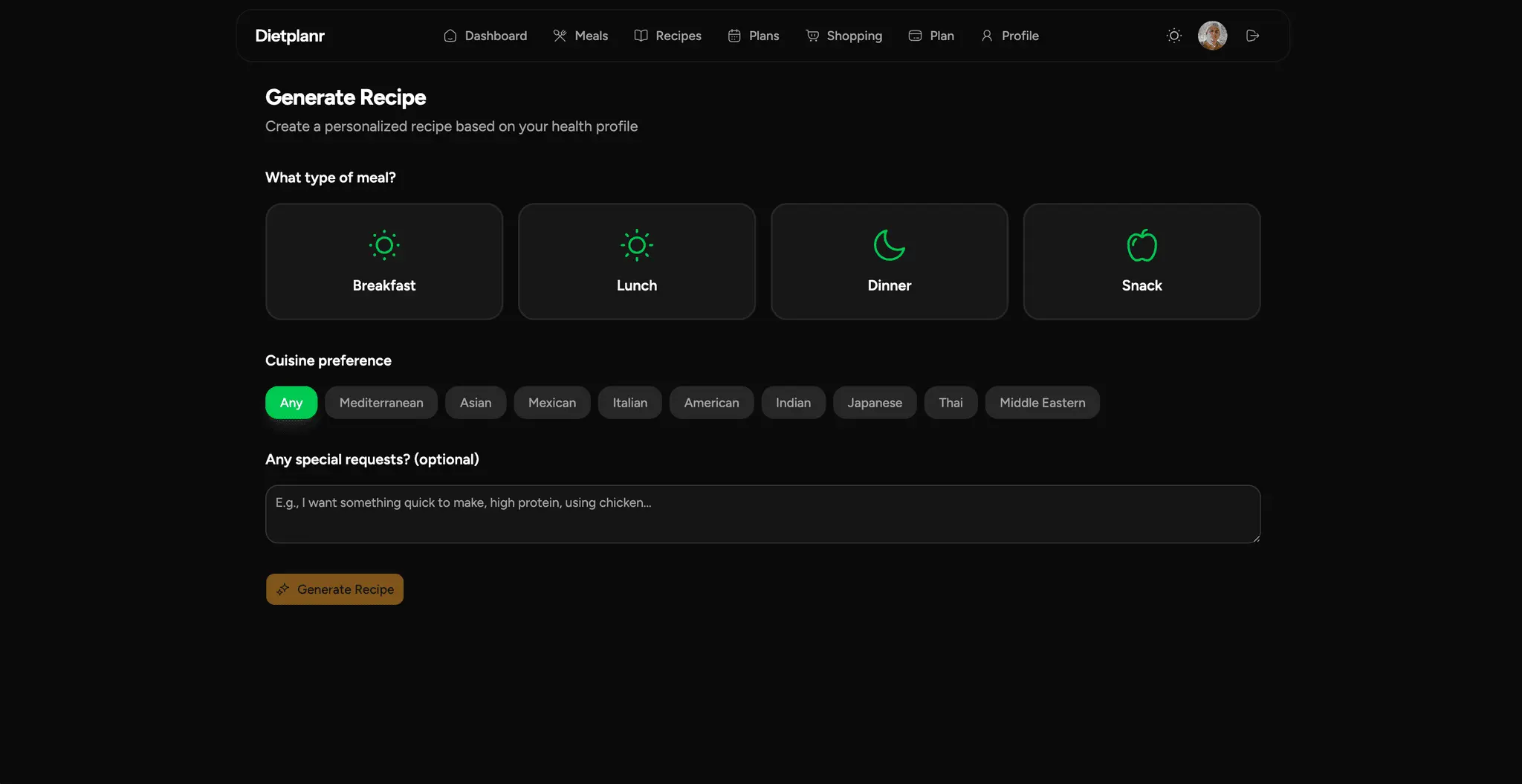 Screenshot 2 of Dietplanr