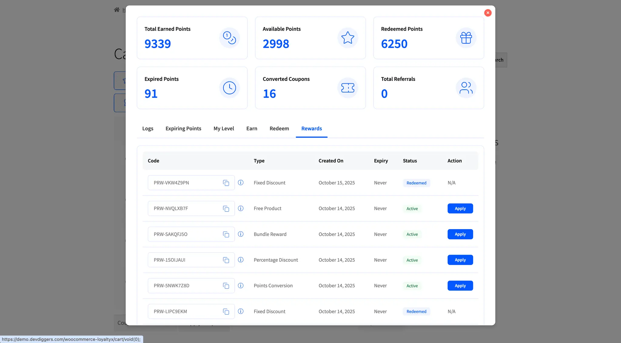 Screenshot 5 of LoyaltyX – WooCommerce Points & Rewards
