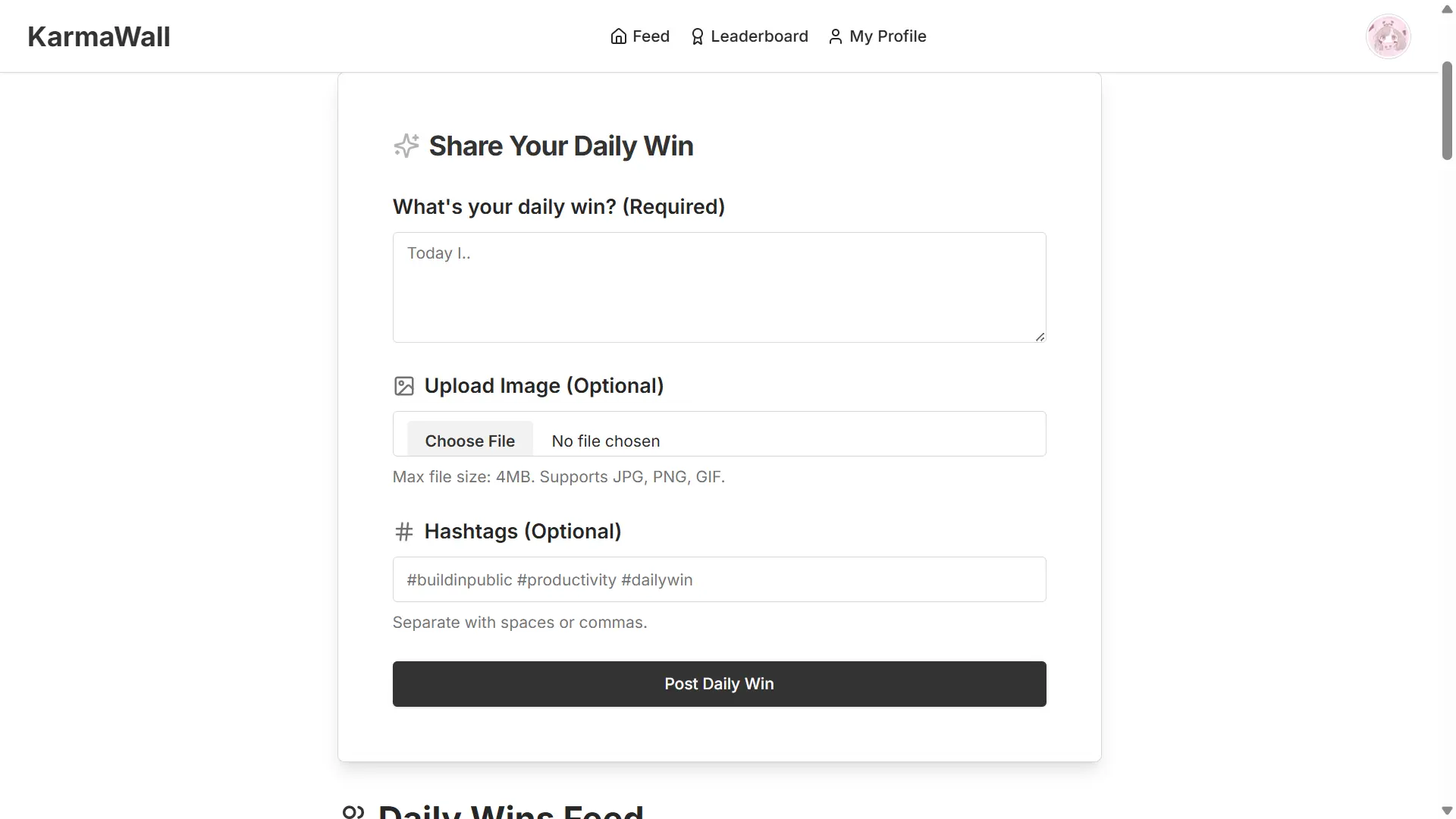 Screenshot 1 of KarmaWall