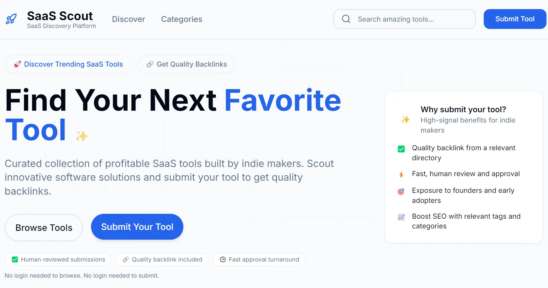 Screenshot 1 of SaaS Scout