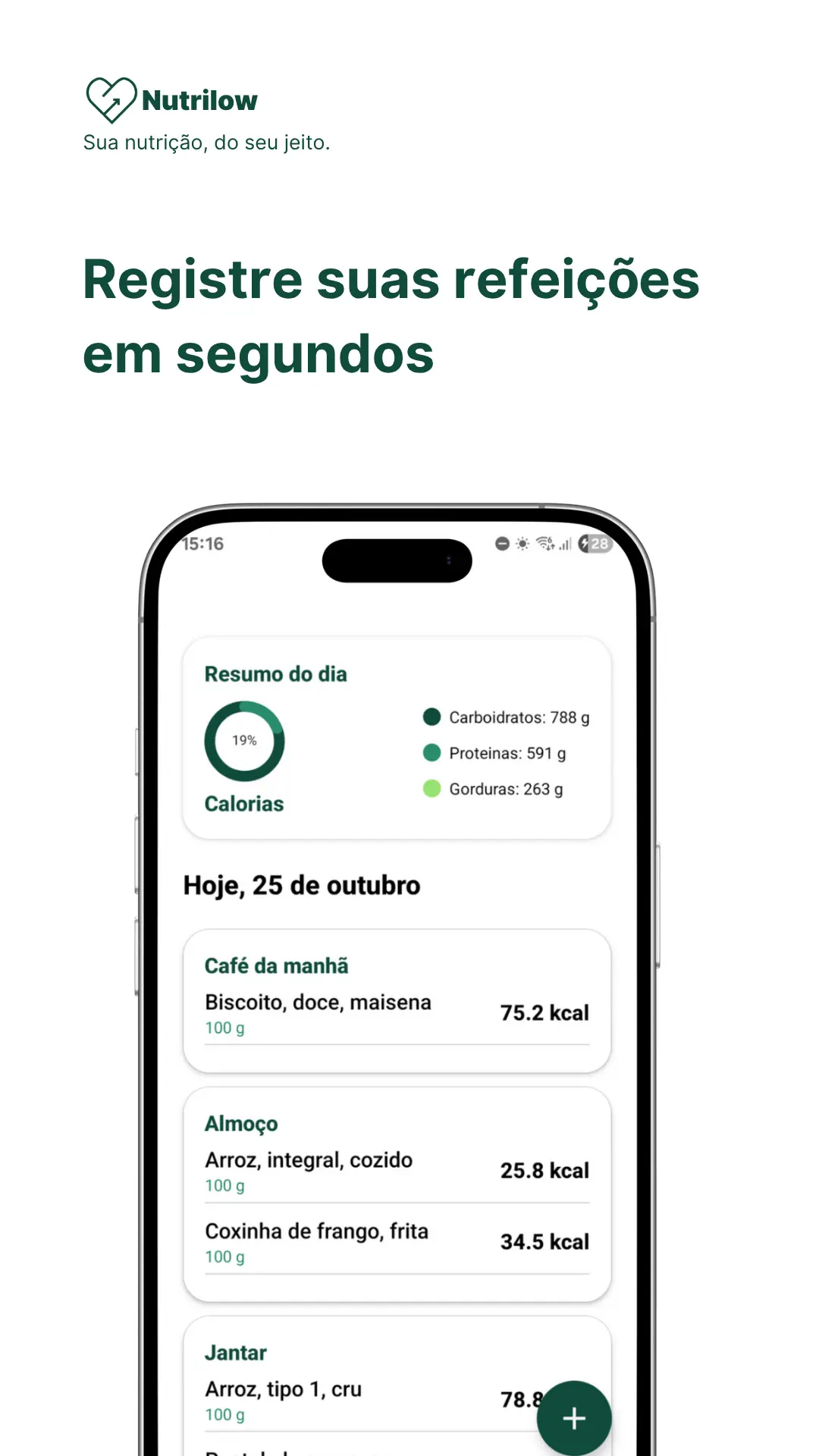 Screenshot 2 of Nutrilow - Sua nutrição, do seu jeito