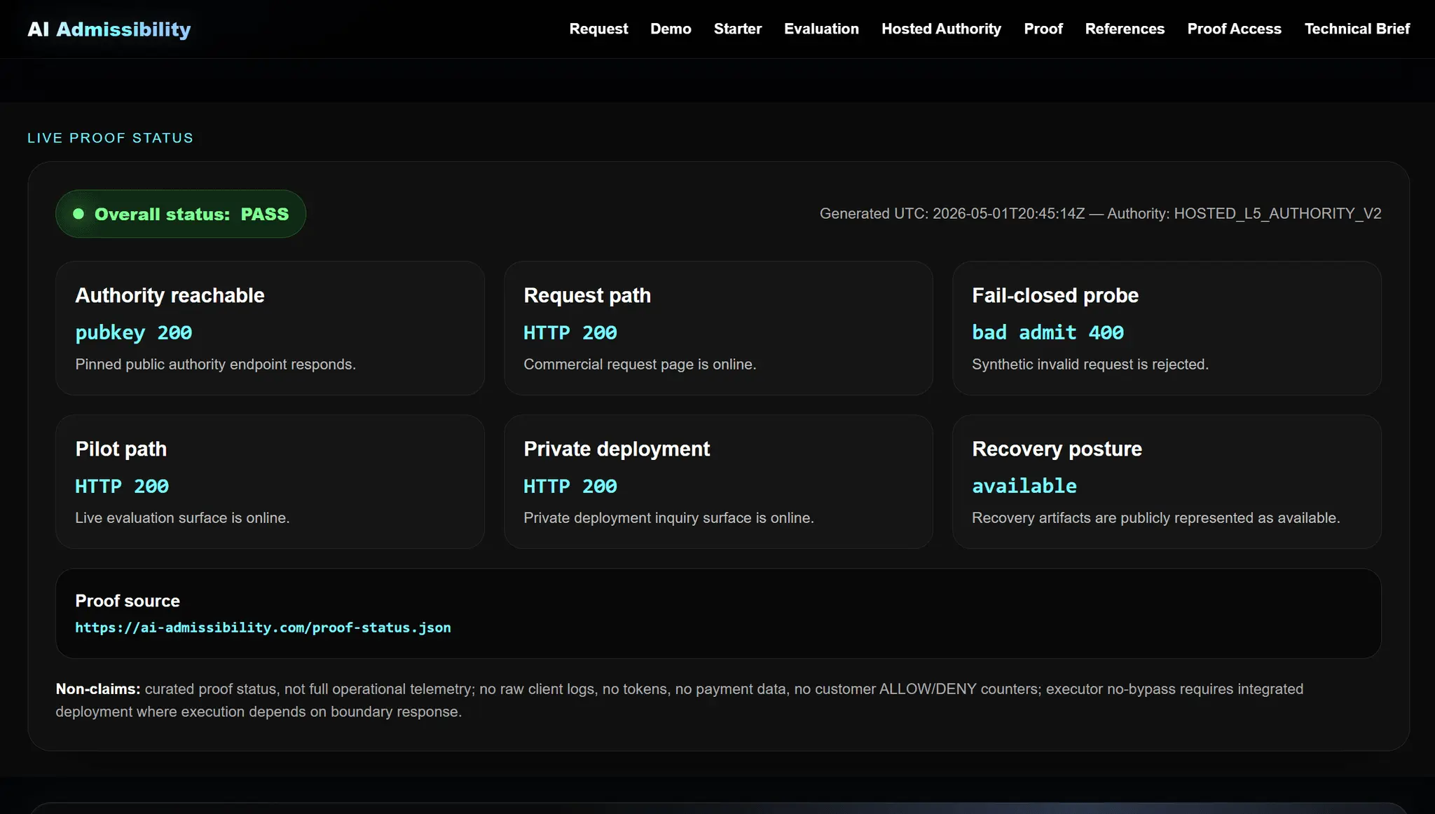 Screenshot 3 of AI Admissibility