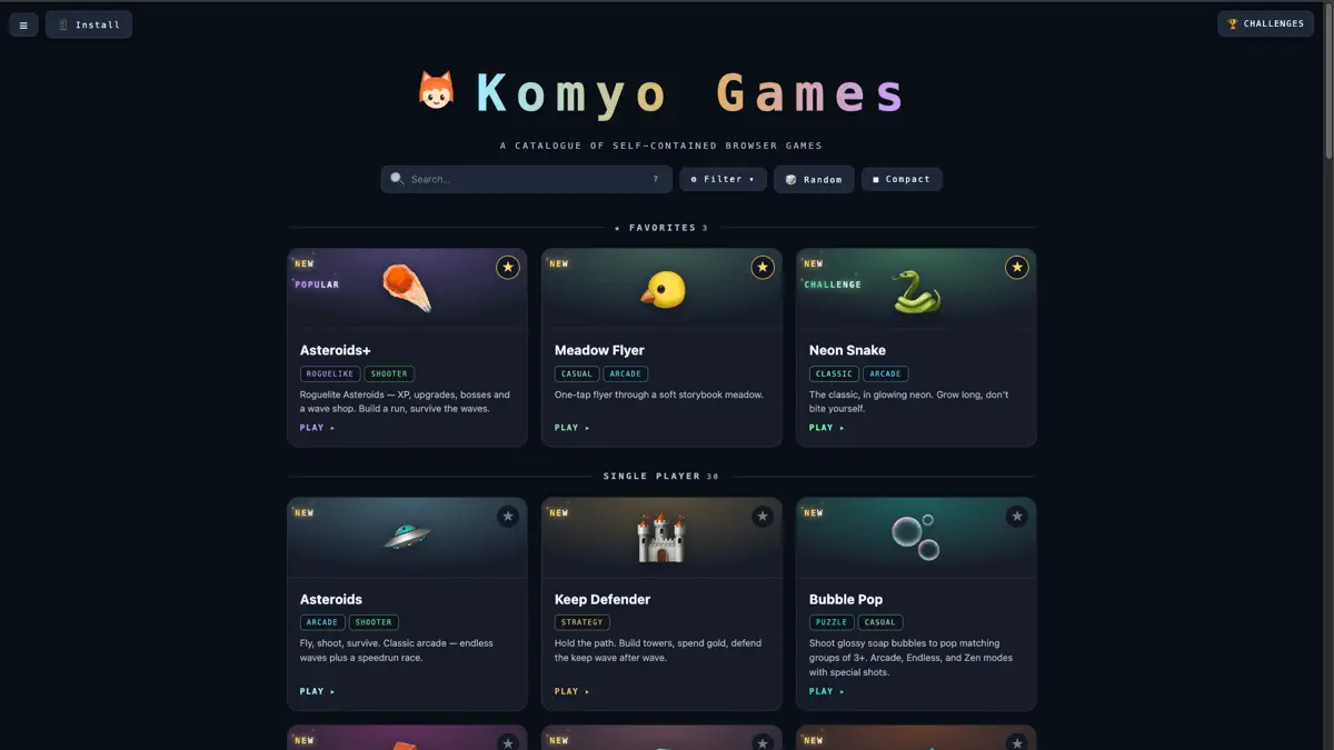 Screenshot 1 of Komyo Games