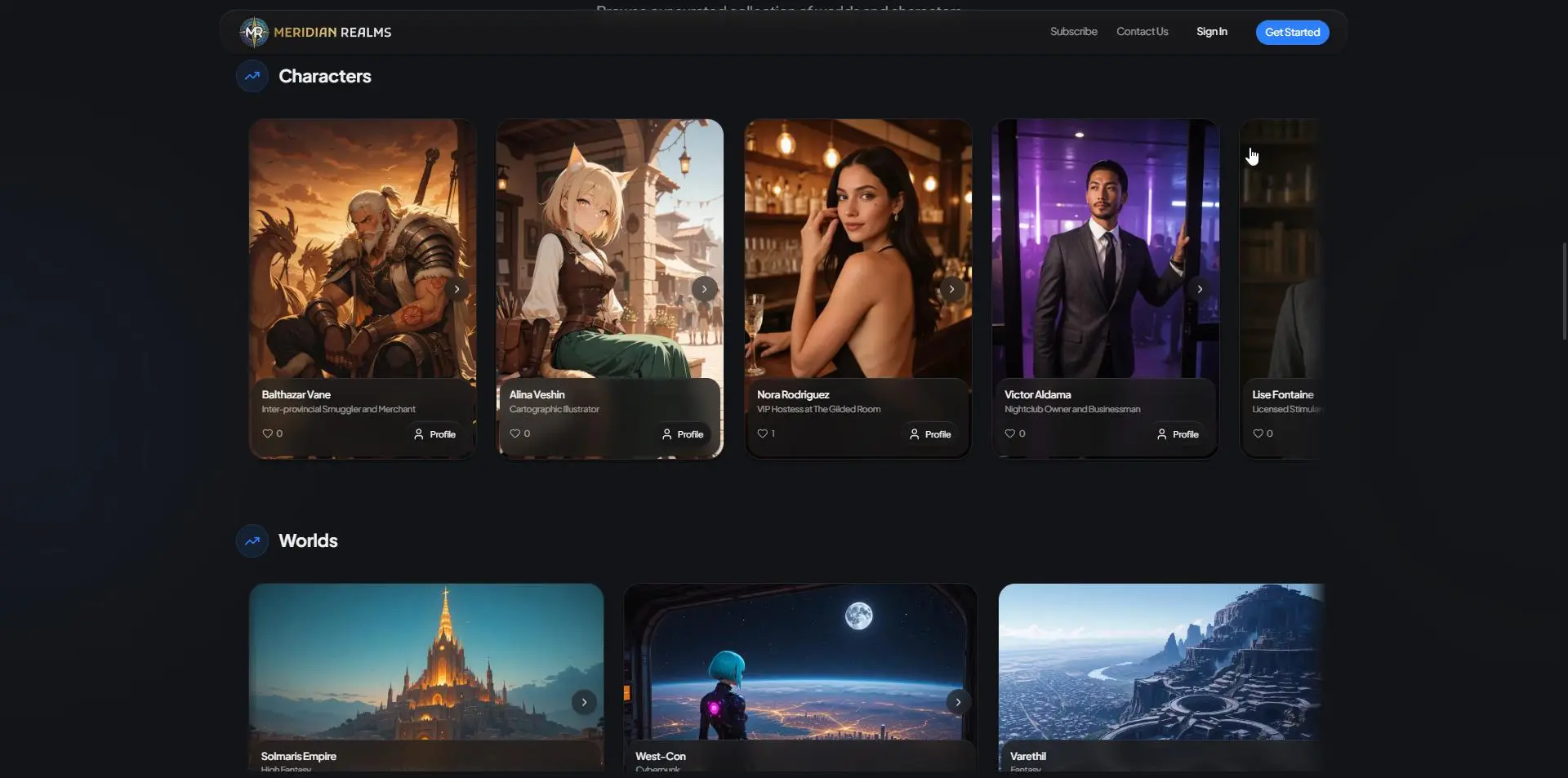 Screenshot 2 of Meridian Realms AI