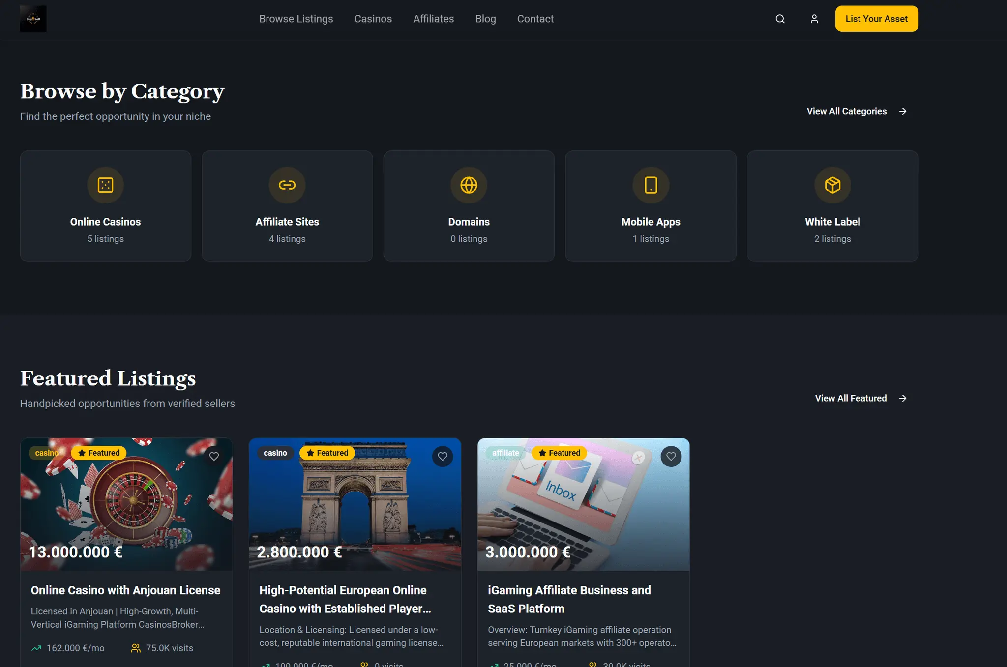 Screenshot 1 of BuySellCasino