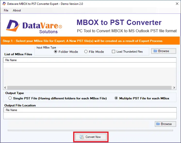 Screenshot 2 of DataVare MBOX to PST Converter