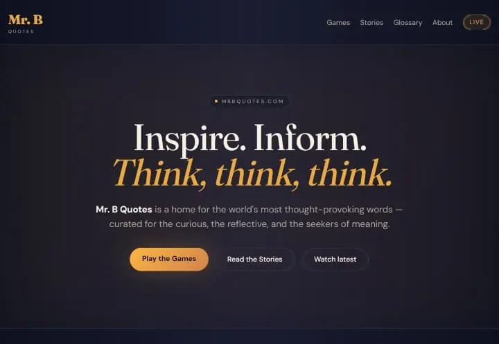 Screenshot 1 of Mr. B Quotes