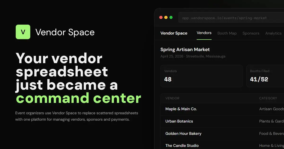 Screenshot 1 of Vendor Space
