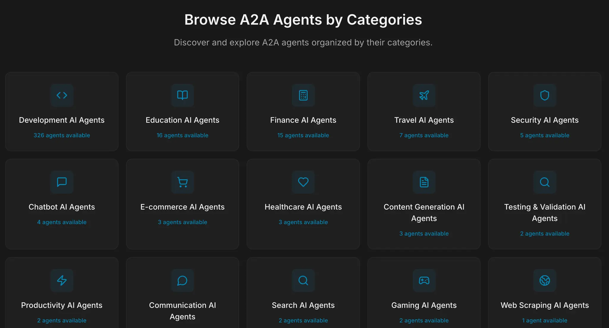 Screenshot 3 of A2A Agents Directory