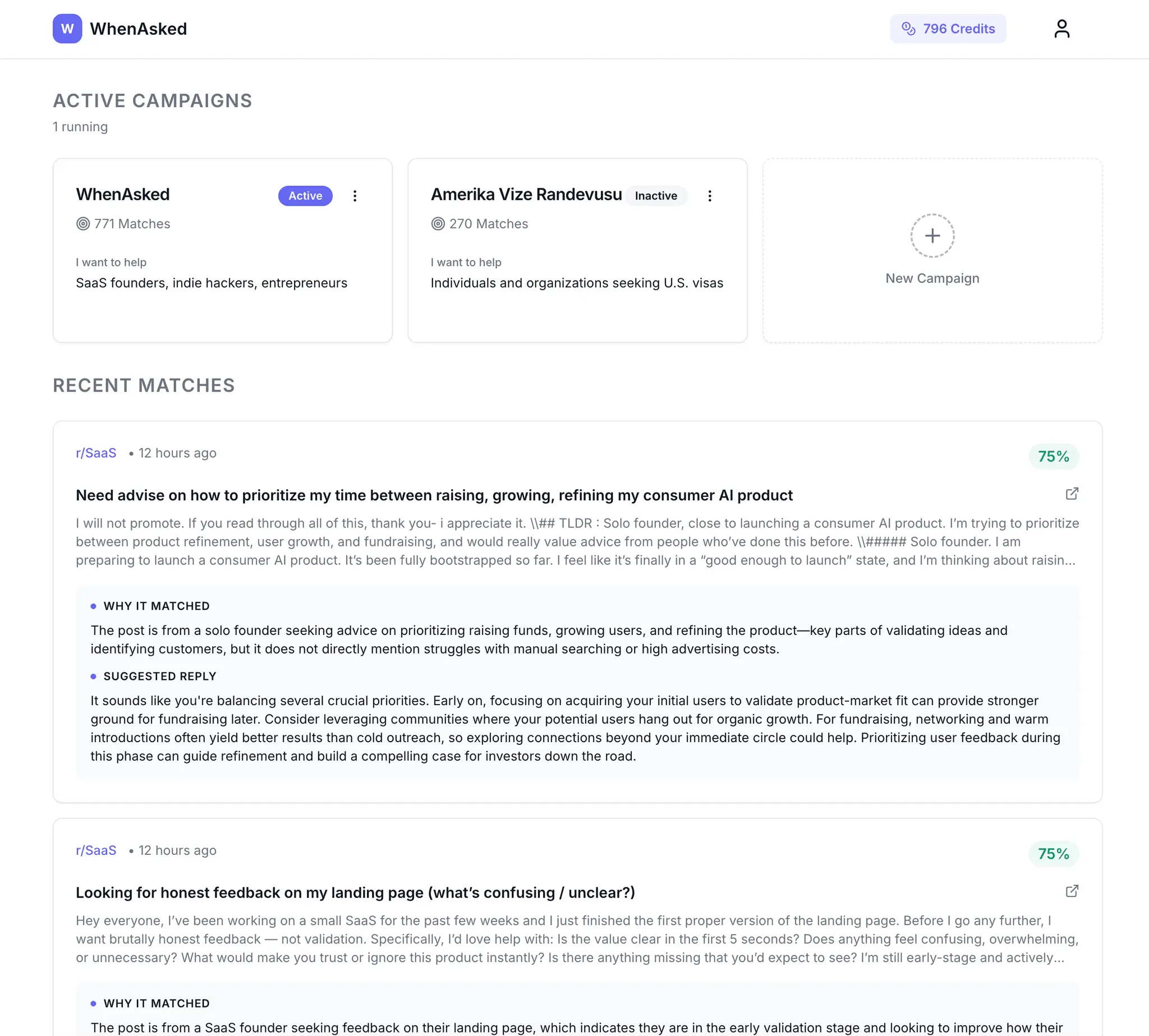 Screenshot 1 of WhenAsked