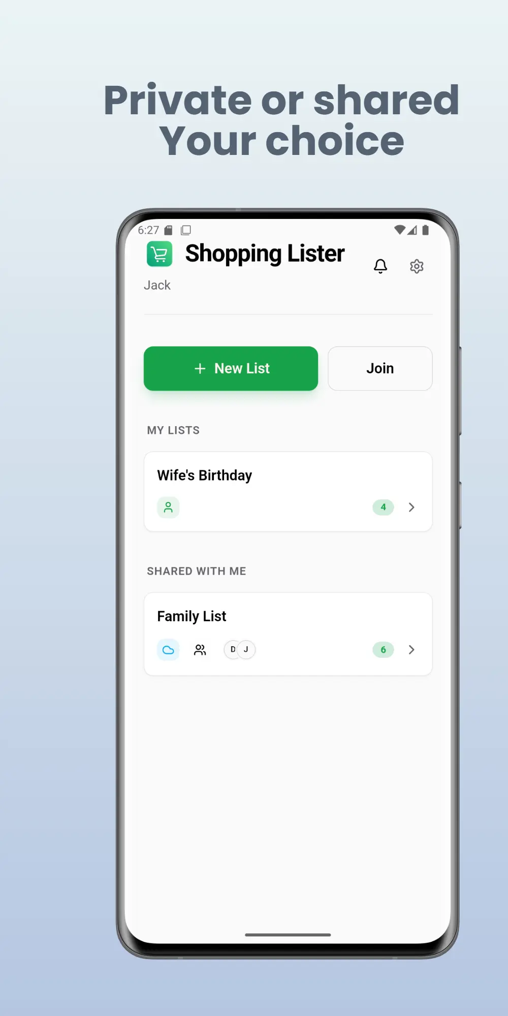 Screenshot 1 of Grocery List: Shopping Lister