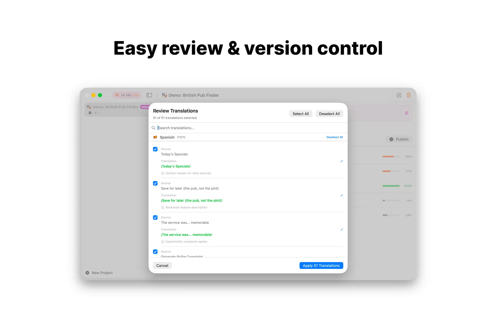 Screenshot 5 of xcLocalize – AI Translator