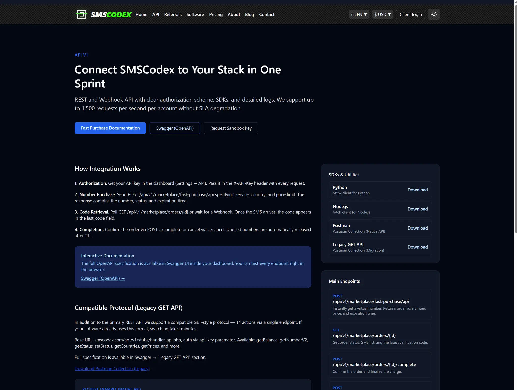 Screenshot 1 of SMSCodex