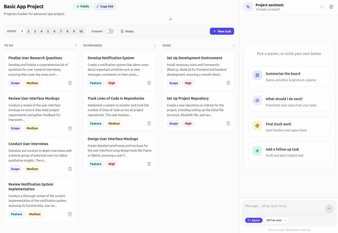 Screenshot 1 of Kanban AI