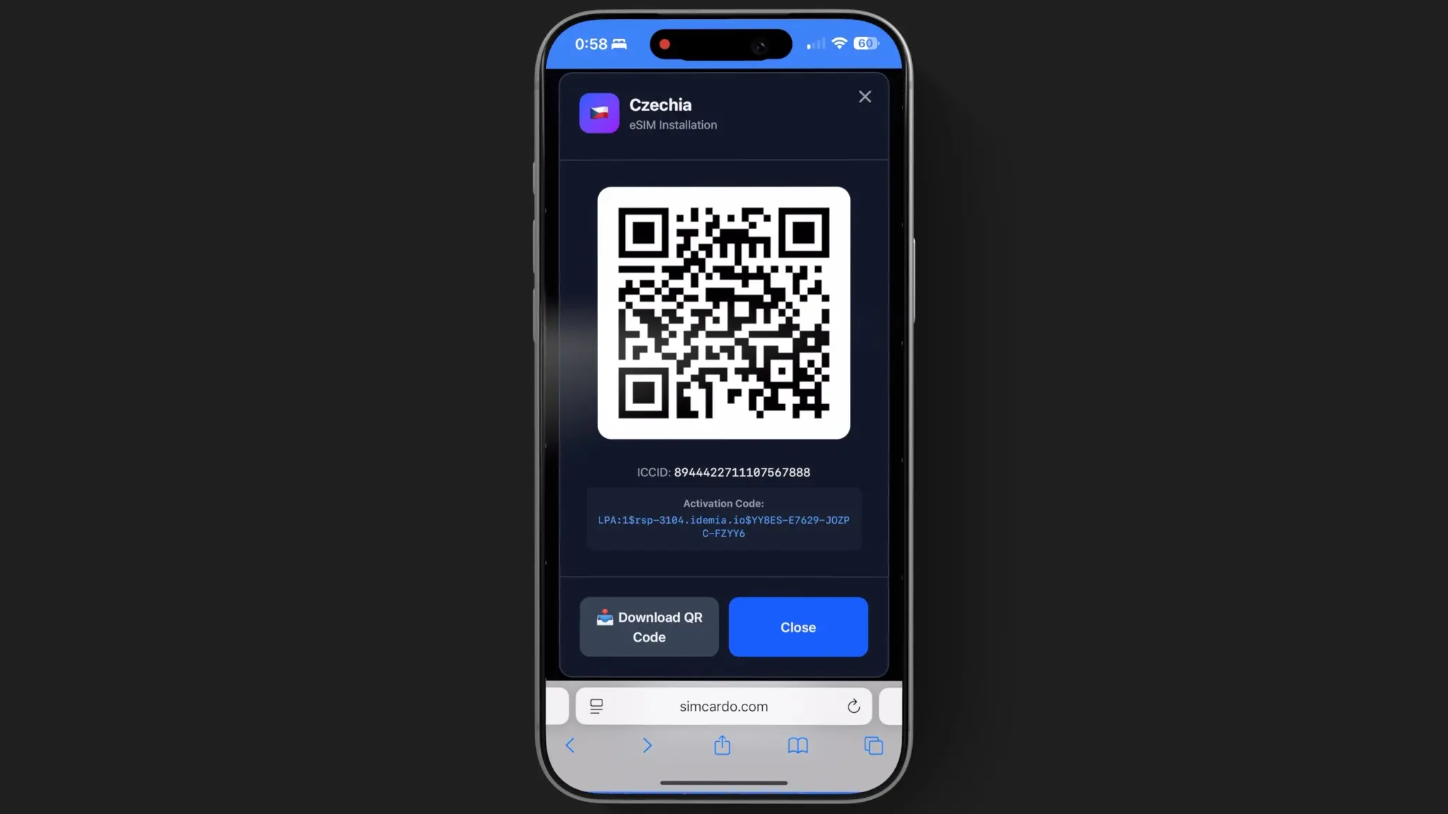 Screenshot 4 of Global eSIM for Travelers – Simcardo