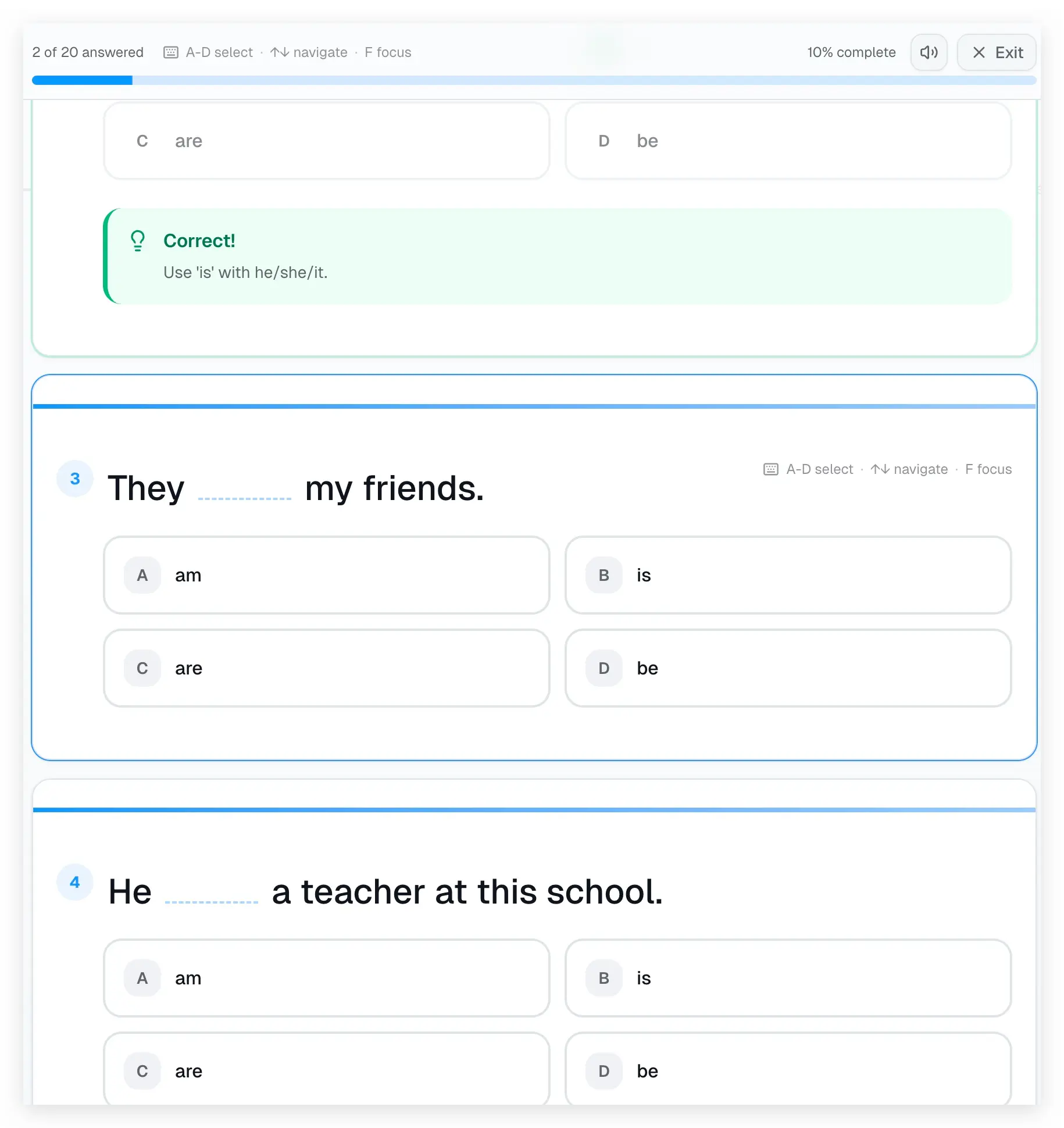 Screenshot 1 of English Grammar App