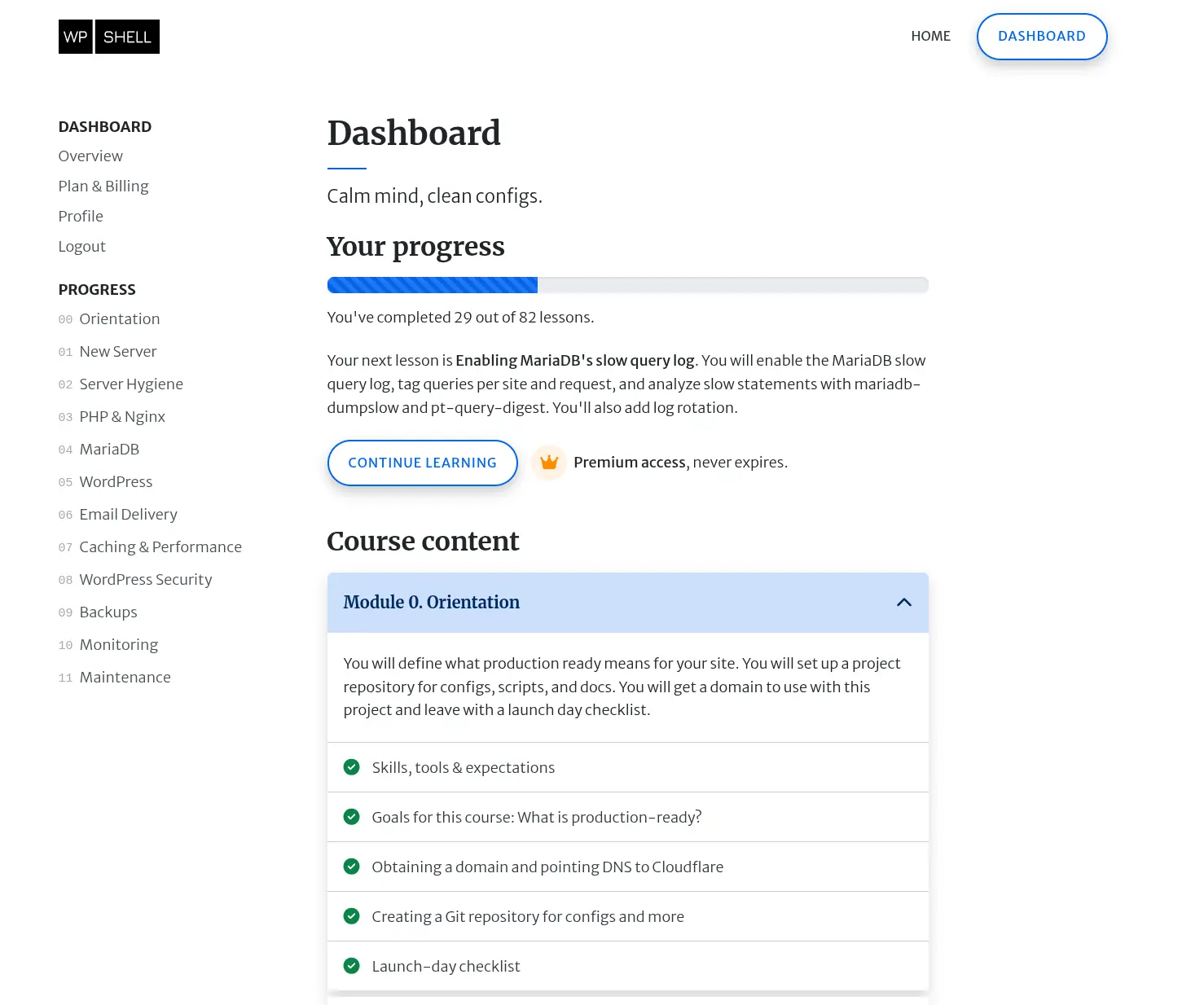 Screenshot 4 of Self-hosting WordPress Course