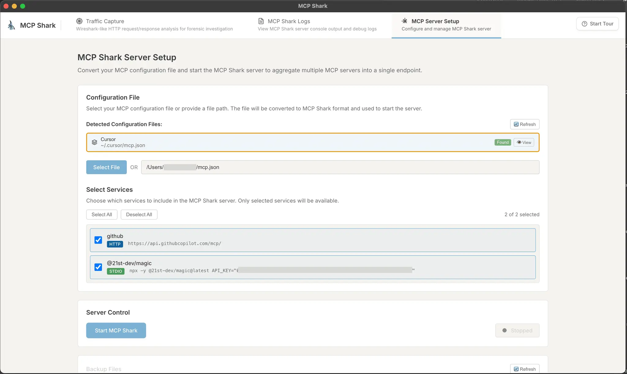 Screenshot 2 of MCP Shark - Investigate MCP Traffic