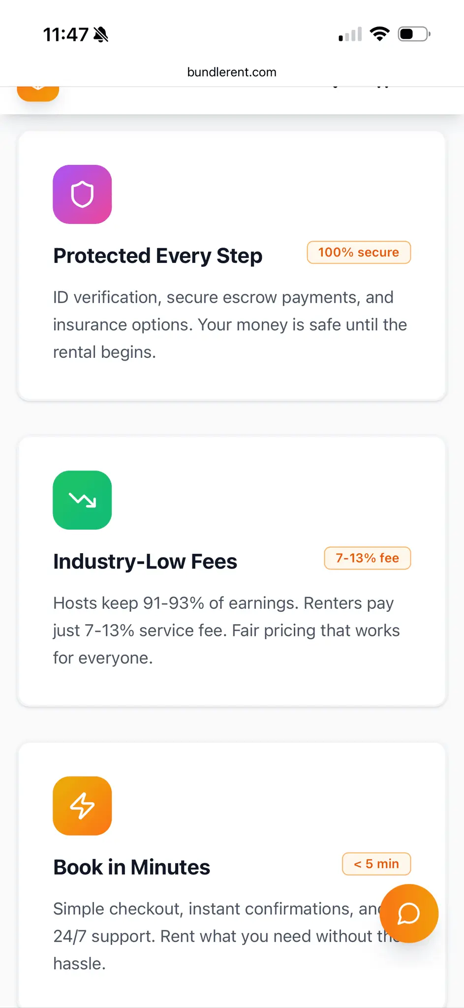 Screenshot 1 of BundleRent