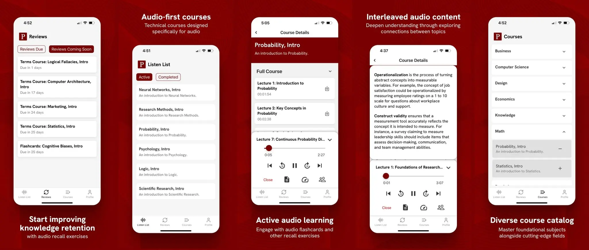Screenshot 1 of Polym App - Audio app for retention