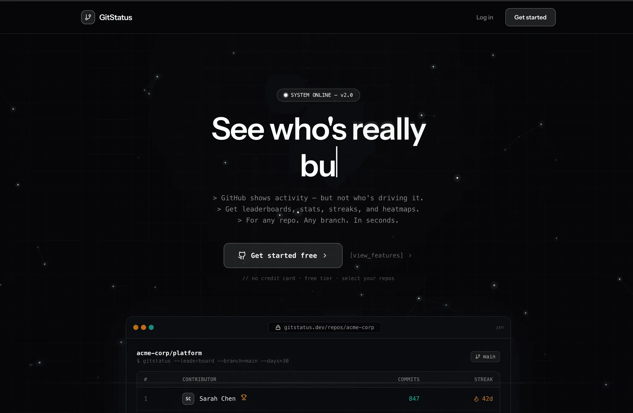 Screenshot 1 of GitStatus