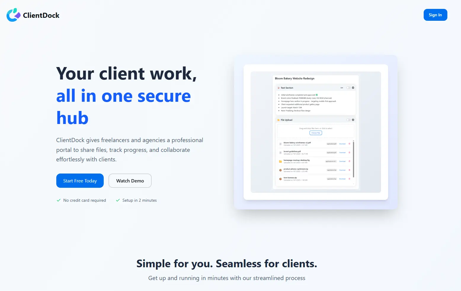 Screenshot 2 of ClientDock