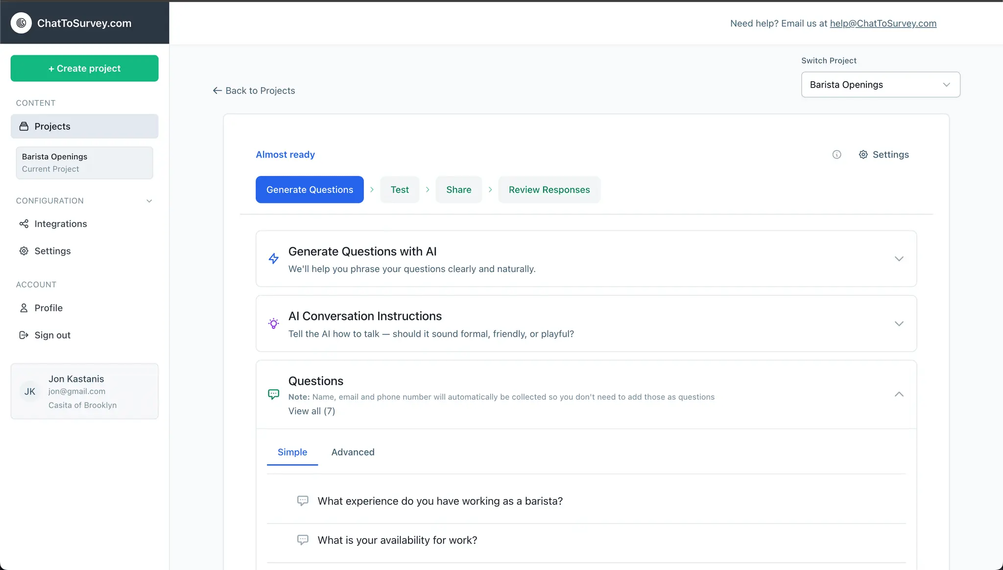 Screenshot 6 of Conversational Surveys