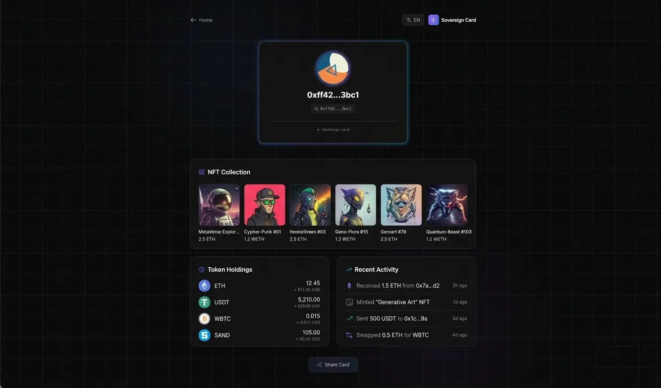 Screenshot 1 of Sovereign Card