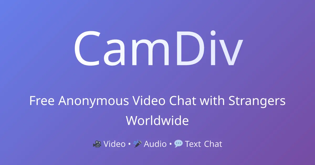 Screenshot 1 of CamDiv: Anonymous Video Chat