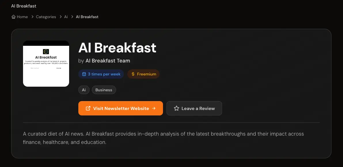 Screenshot 1 of Best Newsletters