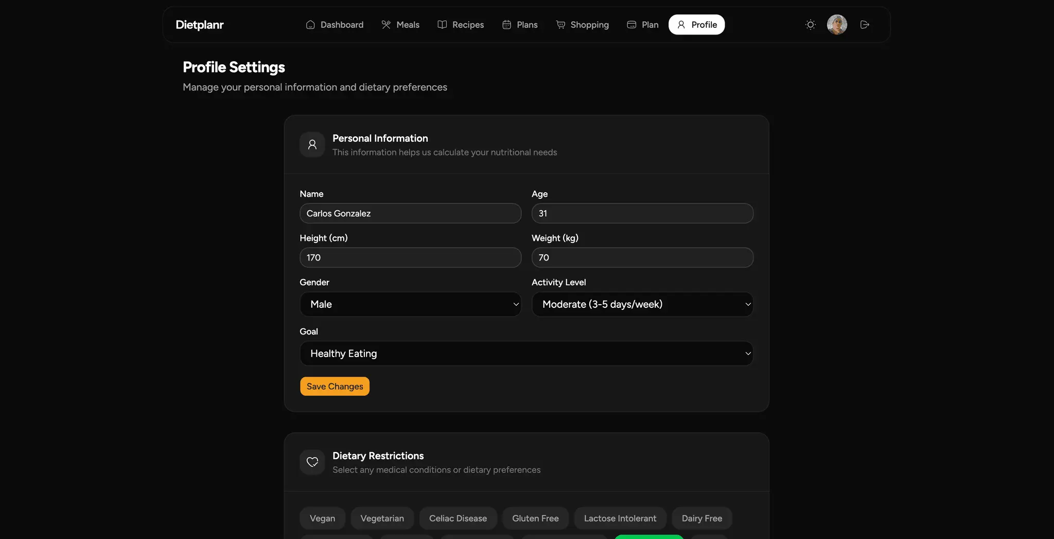 Screenshot 4 of Dietplanr