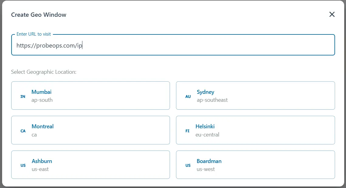 Screenshot 6 of ProbeOps Horizon - Multi-Geo Browser