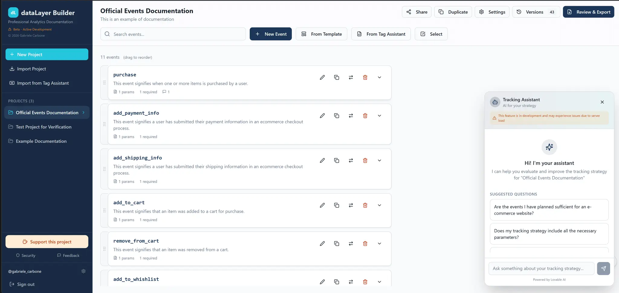 Screenshot 2 of dataLayer Builder