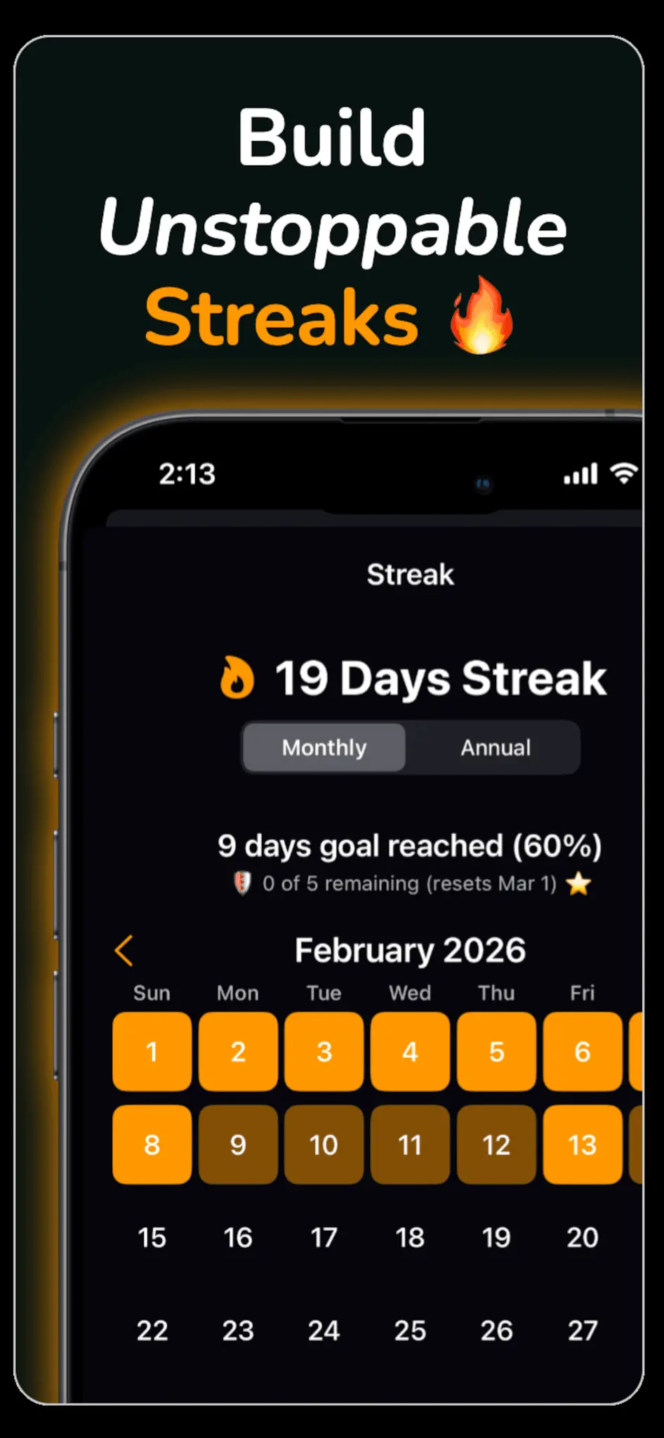 Screenshot 1 of StepGoals - Smart Step Counter (iOS)