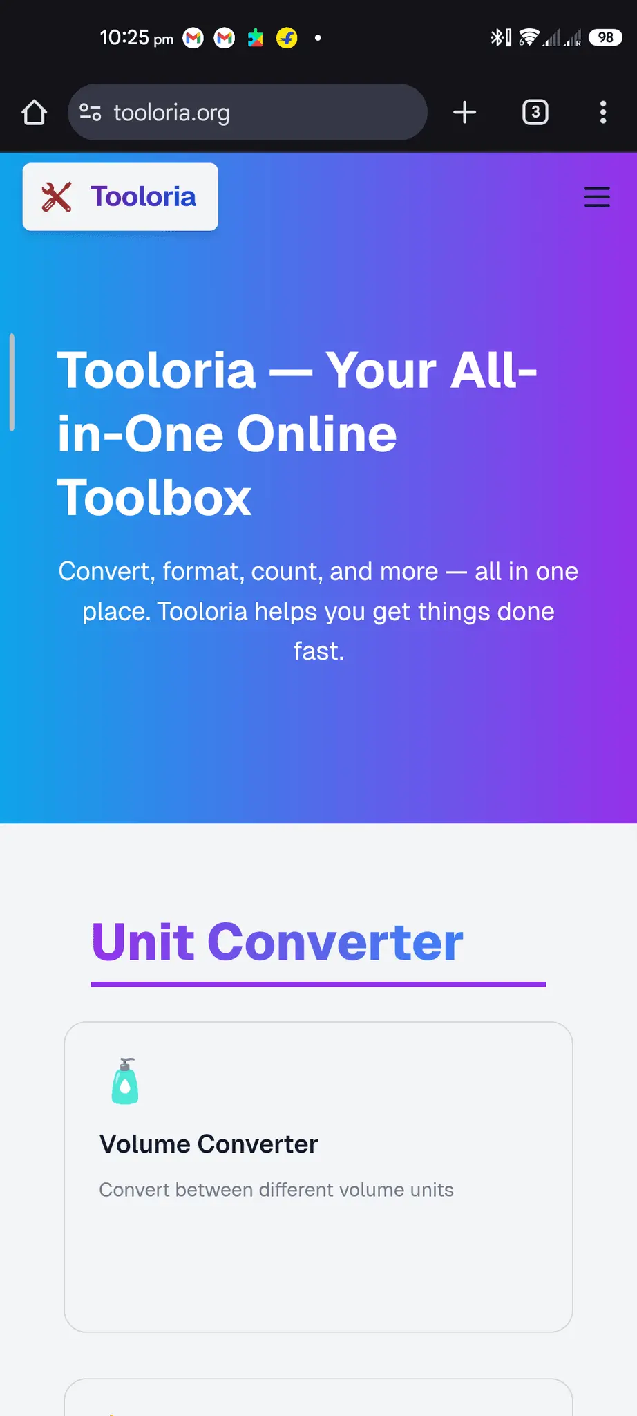 Screenshot 2 of tooloria.org