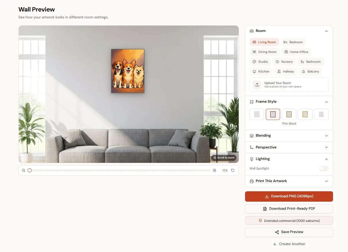 Screenshot 4 of Wallnora - AI Wall Art Creator