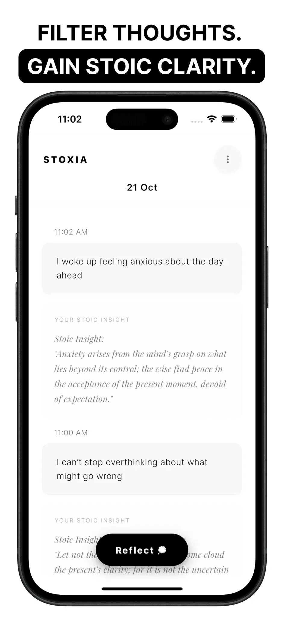 Screenshot 2 of Stoxia — Stoic AI Journal