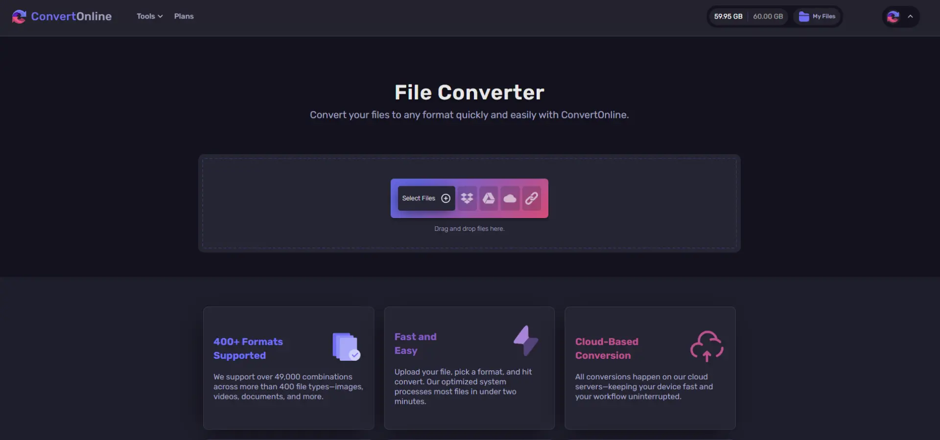 Screenshot 1 of ConvertOnline