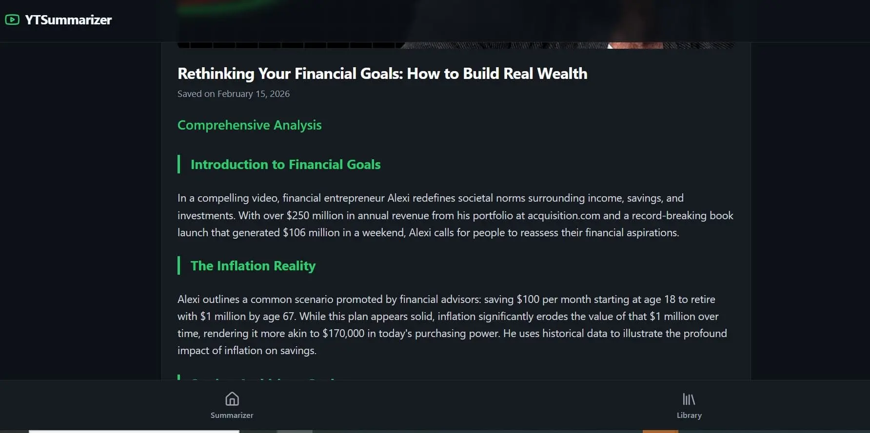 Screenshot 2 of YTSummarizer