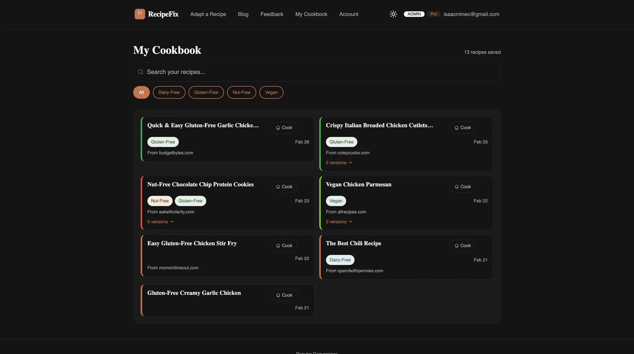 Screenshot 1 of RecipeFix