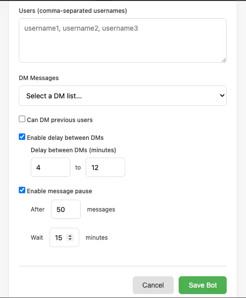 Screenshot 3 of IG DM Bot (Beta)