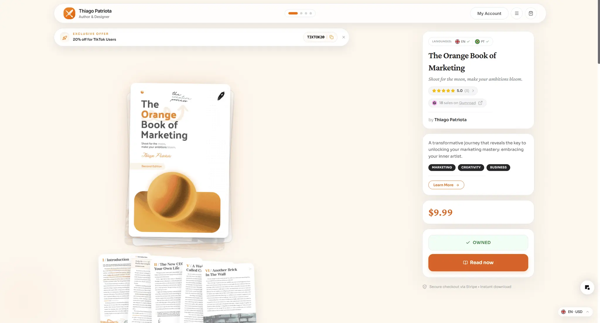 Screenshot 1 of The Orange Book of Marketing