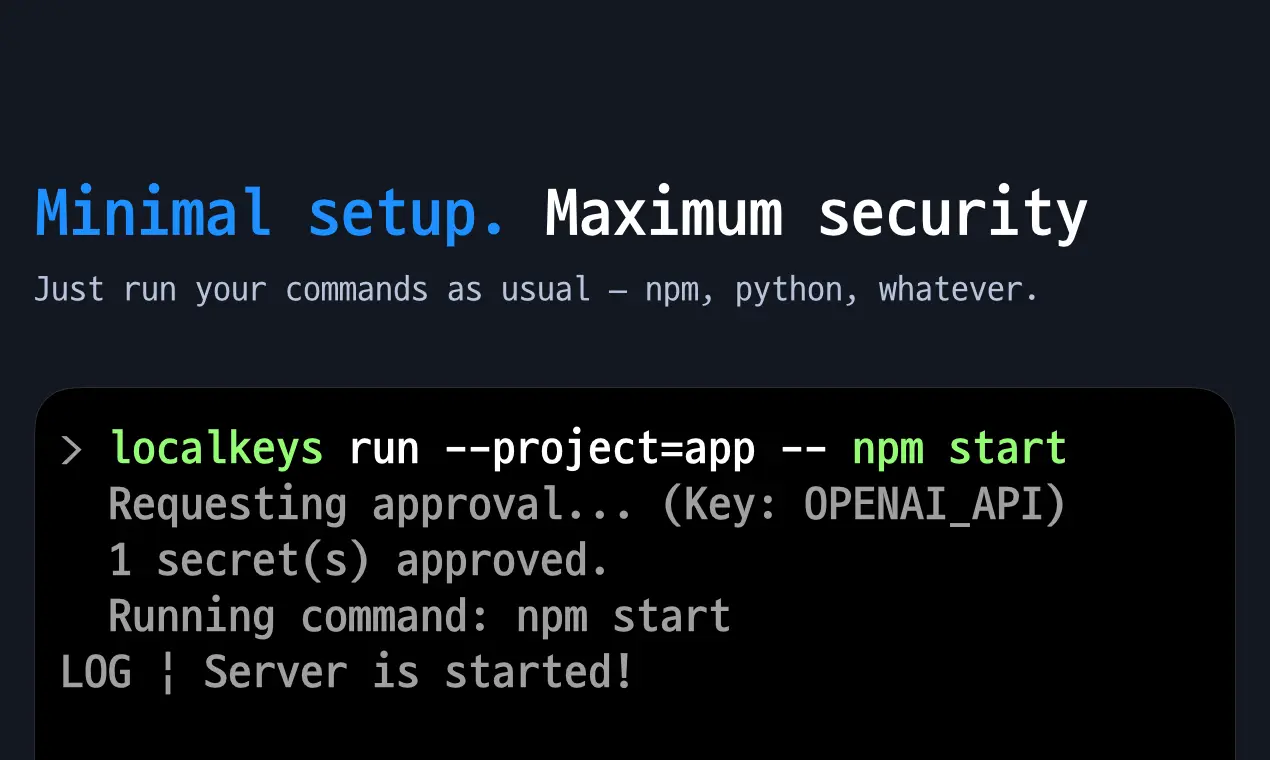 Screenshot 2 of LocalKeys - Local-based secret manager