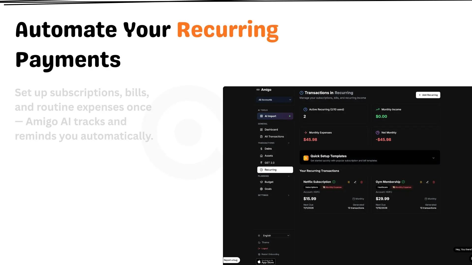 Screenshot 9 of Amigo AI - Expense Tracker
